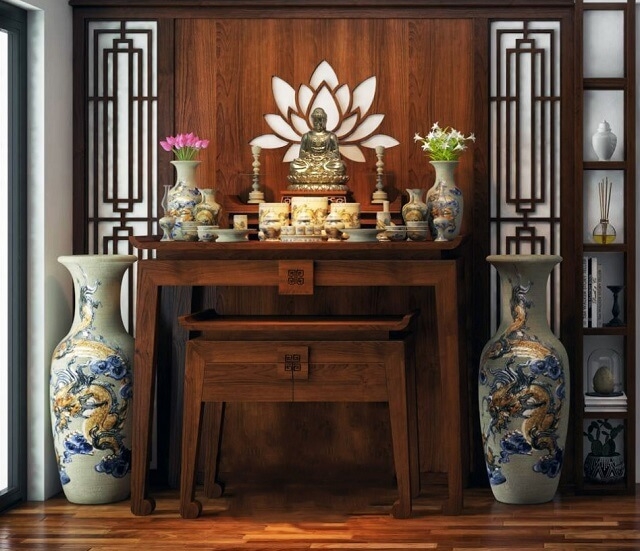 Top 50 mẫu bàn thờ Phật tại nhà đẹp nhất
