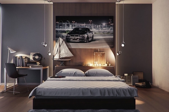 thiết kế phòng ngủ đẹp cho nam đơn giản