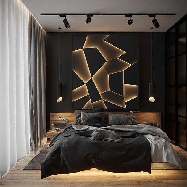 Những ý tưởng thiết kế nội thất phòng ngủ màu đen đang thịnh hành hiện nay là gì?